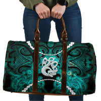 Maori Matariki Manaia Turquoise Travel Bag Maori Kowhaiwhai Pattern Galaxy LT01 Turquoise - Polynesian Pride