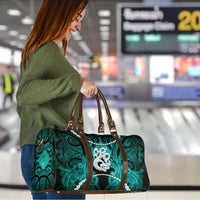 Maori Matariki Manaia Turquoise Travel Bag Maori Kowhaiwhai Pattern Galaxy LT01 - Polynesian Pride