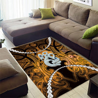 Maori Matariki Manaia Kowhai Area Rug Maori Kowhaiwhai Pattern Galaxy LT01 - Polynesian Pride