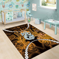 Maori Matariki Manaia Kowhai Area Rug Maori Kowhaiwhai Pattern Galaxy LT01 - Polynesian Pride