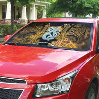 Maori Matariki Manaia Kowhai Auto Sun Shade Maori Kowhaiwhai Pattern Galaxy LT01 - Polynesian Pride