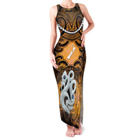 Personalised Maori Matariki Manaia Kowhai Family Matching Tank Maxi Dress and Hawaiian Shirt Maori Kowhaiwhai Pattern Galaxy