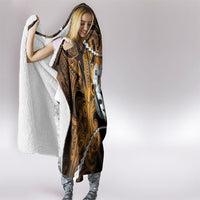 Maori Matariki Manaia Kowhai Hooded Blanket Maori Kowhaiwhai Pattern Galaxy