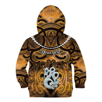 Personalised Maori Matariki Manaia Kowhai Kid Hoodie Maori Kowhaiwhai Pattern Galaxy