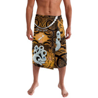 Personalised Maori Matariki Manaia Kowhai Lavalava Maori Kowhaiwhai Pattern Galaxy LT01 Yellow - Polynesian Pride