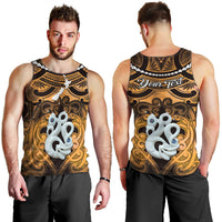 Personalised Maori Matariki Manaia Kowhai Men Tank Top Maori Kowhaiwhai Pattern Galaxy