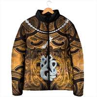 Personalised Maori Matariki Manaia Kowhai Padded Jacket Maori Kowhaiwhai Pattern Galaxy LT01 - Polynesian Pride