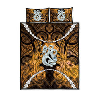 Maori Matariki Manaia Kowhai Quilt Bed Set Maori Kowhaiwhai Pattern Galaxy LT01 - Polynesian Pride