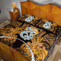 Maori Matariki Manaia Kowhai Quilt Bed Set Maori Kowhaiwhai Pattern Galaxy LT01 - Polynesian Pride