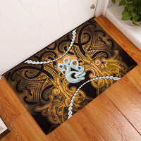 Maori Matariki Manaia Kowhai Rubber Doormat Maori Kowhaiwhai Pattern Galaxy LT01 - Polynesian Pride