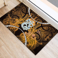 Maori Matariki Manaia Kowhai Rubber Doormat Maori Kowhaiwhai Pattern Galaxy LT01 - Polynesian Pride
