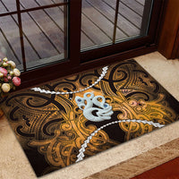 Maori Matariki Manaia Kowhai Rubber Doormat Maori Kowhaiwhai Pattern Galaxy LT01 - Polynesian Pride