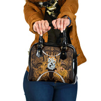Maori Matariki Manaia Kowhai Shoulder Handbag Maori Kowhaiwhai Pattern Galaxy LT01 One Size Yellow - Polynesian Pride