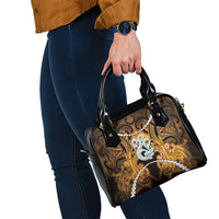 Maori Matariki Manaia Kowhai Shoulder Handbag Maori Kowhaiwhai Pattern Galaxy LT01 - Polynesian Pride