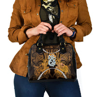 Maori Matariki Manaia Kowhai Shoulder Handbag Maori Kowhaiwhai Pattern Galaxy LT01 - Polynesian Pride