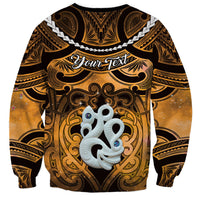 Personalised Maori Matariki Manaia Kowhai Sweatshirt Maori Kowhaiwhai Pattern Galaxy LT01 - Polynesian Pride