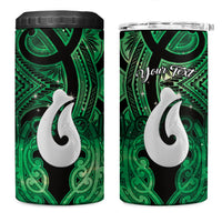 Personalised Maori Matariki Hei Matau Kakariki 4 in 1 Can Cooler Tumbler Maori Kowhaiwhai Pattern Galaxy