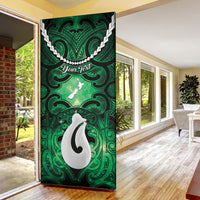 Personalised Maori Matariki Hei Matau Kakariki Door Cover Maori Kowhaiwhai Pattern Galaxy