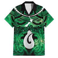 Personalised Maori Matariki Hei Matau Kakariki Family Matching Summer Maxi Dress and Hawaiian Shirt Maori Kowhaiwhai Pattern Galaxy