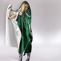 Maori Matariki Hei Matau Kakariki Hooded Blanket Maori Kowhaiwhai Pattern Galaxy