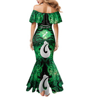 Personalised Maori Matariki Hei Matau Kakariki Mermaid Dress Maori Kowhaiwhai Pattern Galaxy