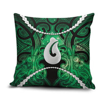 Maori Matariki Hei Matau Kakariki Pillow Cover Maori Kowhaiwhai Pattern Galaxy