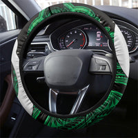 Maori Matariki Hei Matau Kakariki Steering Wheel Cover Maori Kowhaiwhai Pattern Galaxy
