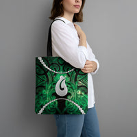Maori Matariki Hei Matau Kakariki Tote Bag Maori Kowhaiwhai Pattern Galaxy
