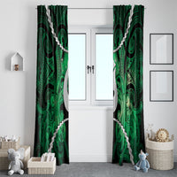 Maori Matariki Hei Matau Kakariki Window Curtain Maori Kowhaiwhai Pattern Galaxy LT01 - Polynesian Pride