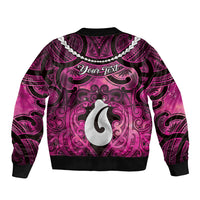 Personalised Maori Matariki Hei Matau Mawhero Bomber Jacket Maori Kowhaiwhai Pattern Galaxy LT01 - Polynesian Pride