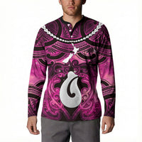 Personalised Maori Matariki Hei Matau Mawhero Button Sweatshirt Maori Kowhaiwhai Pattern Galaxy LT01 - Polynesian Pride