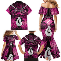 Personalised Maori Matariki Hei Matau Mawhero Family Matching Mermaid Dress and Hawaiian Shirt Maori Kowhaiwhai Pattern Galaxy LT01 - Polynesian Pride
