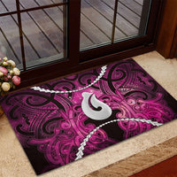 Maori Matariki Hei Matau Mawhero Rubber Doormat Maori Kowhaiwhai Pattern Galaxy