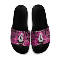 Maori Matariki Hei Matau Mawhero Slide Sandals Maori Kowhaiwhai Pattern Galaxy