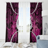 Maori Matariki Hei Matau Mawhero Window Curtain Maori Kowhaiwhai Pattern Galaxy