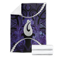 Maori Matariki Hei Matau Waiporoporo Blanket Maori Kowhaiwhai Pattern Galaxy LT01 - Polynesian Pride