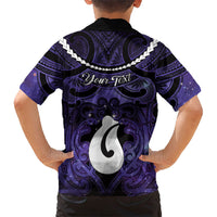 Personalised Maori Matariki Hei Matau Waiporoporo Family Matching Tank Maxi Dress and Hawaiian Shirt Maori Kowhaiwhai Pattern Galaxy LT01 - Polynesian Pride