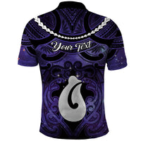 Personalised Maori Matariki Hei Matau Waiporoporo Polo Shirt Maori Kowhaiwhai Pattern Galaxy
