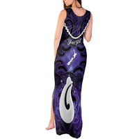 Personalised Maori Matariki Hei Matau Waiporoporo Tank Maxi Dress Maori Kowhaiwhai Pattern Galaxy