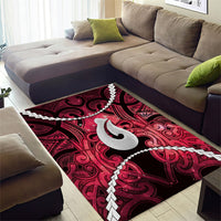 Maori Matariki Hei Matau Whero Area Rug Maori Kowhaiwhai Pattern Galaxy LT01 - Polynesian Pride