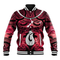 Personalised Maori Matariki Hei Matau Whero Baseball Jacket Maori Kowhaiwhai Pattern Galaxy