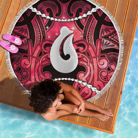 Maori Matariki Hei Matau Whero Beach Blanket Maori Kowhaiwhai Pattern Galaxy LT01 - Polynesian Pride