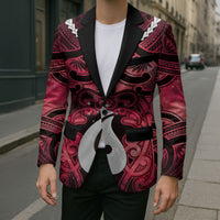 Personalised Maori Matariki Hei Matau Whero Blazer Maori Kowhaiwhai Pattern Galaxy