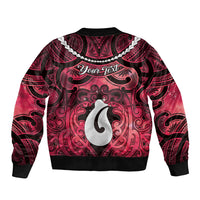 Personalised Maori Matariki Hei Matau Whero Bomber Jacket Maori Kowhaiwhai Pattern Galaxy LT01 - Polynesian Pride