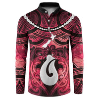 Personalised Maori Matariki Hei Matau Whero Button Sweatshirt Maori Kowhaiwhai Pattern Galaxy