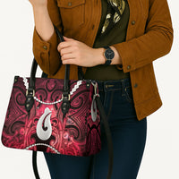 Maori Matariki Hei Matau Whero Leather Bag Maori Kowhaiwhai Pattern Galaxy