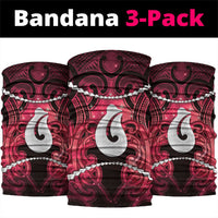 Maori Matariki Hei Matau Whero Neck Gaiter Maori Kowhaiwhai Pattern Galaxy LT01 package One Size: 25*50cm Red - Polynesian Pride
