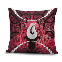 Maori Matariki Hei Matau Whero Pillow Cover Maori Kowhaiwhai Pattern Galaxy LT01 Red - Polynesian Pride
