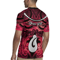 Personalised Maori Matariki Hei Matau Whero Rugby Jersey Maori Kowhaiwhai Pattern Galaxy