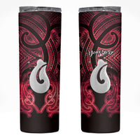 Personalised Maori Matariki Hei Matau Whero Skinny Tumbler Maori Kowhaiwhai Pattern Galaxy